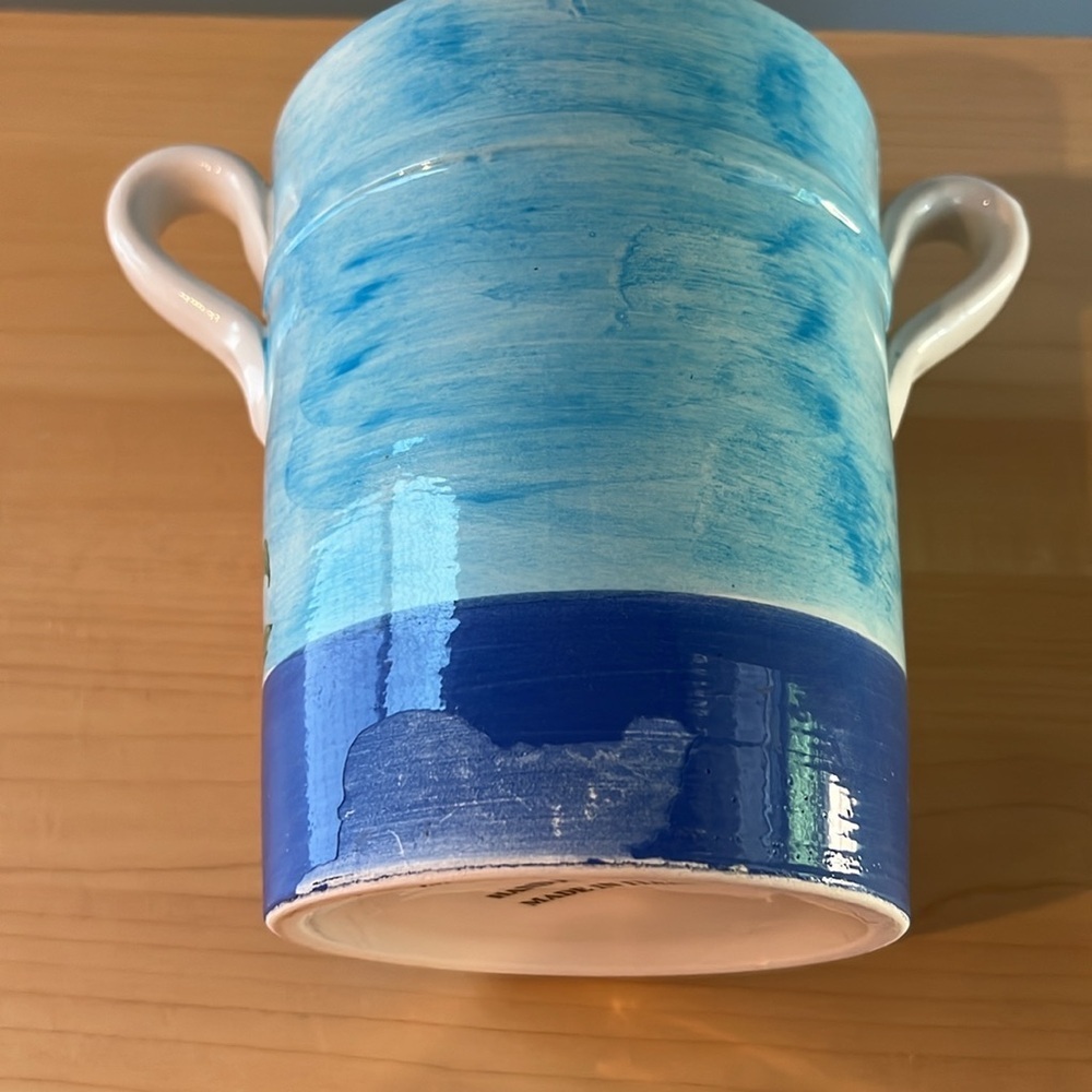 Hand painted vase made in Italy - Picture 3 of 5